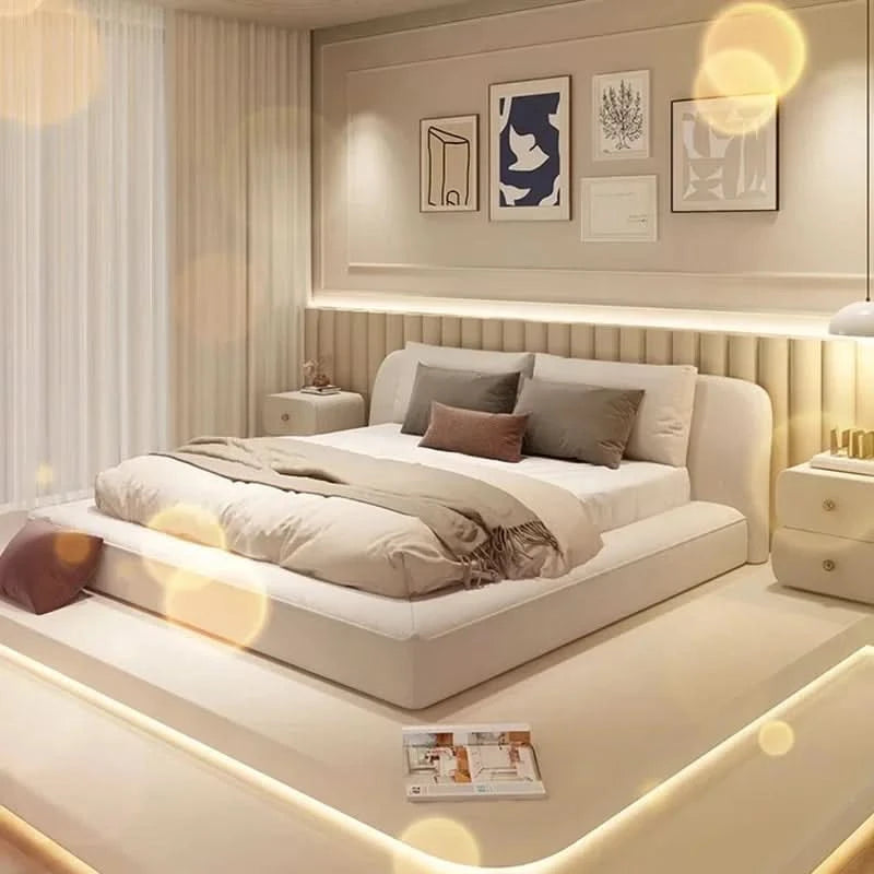 Queen Size Marriage Bed Modern Minimalist Multifunctional Bedroom Bed Storage Space Camas De Casal De Luxo Home Furniture