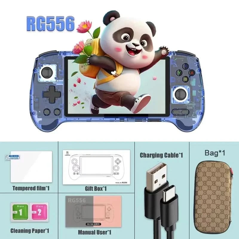 ANBERNIC RG556 Handheld-Spielekonsole 5,48 Zoll AMOLED-Bildschirm 1080*1920 Android 13 RAM8G+128G PS2-Spiel 5G WIFI 512G 80000Spiele