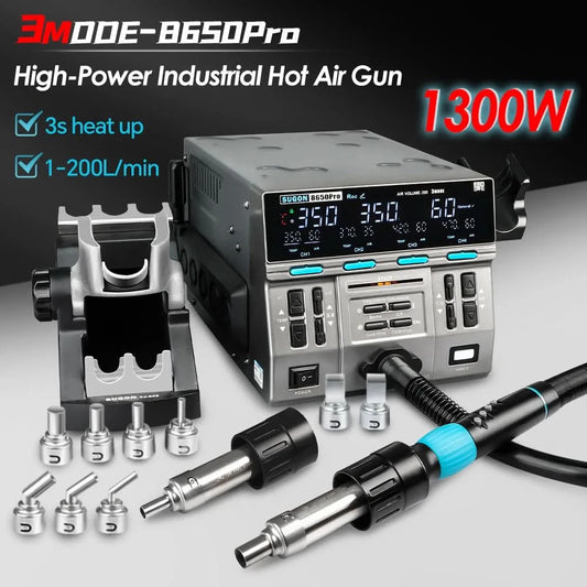 SUGON 8650pro 1300W Hot Air Rework Station 3 Mode Digital Display Intelligent BGA Rework Station For BGA PCB Chip Repair Tool