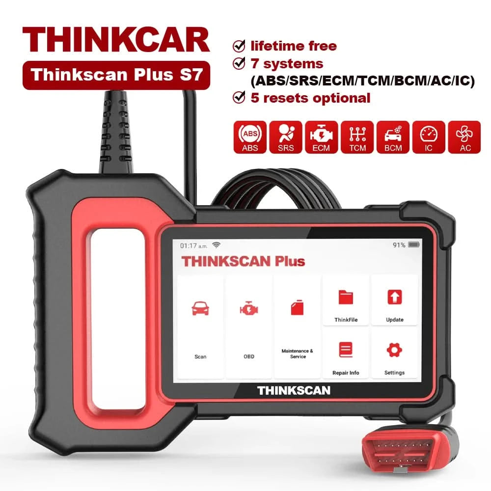 THINKSCAN Plus S7/S6/S4 OBD2 Scanner Auto-Diagnosegerät Scan ABS SRS ECM TCM BCM IC AC System Kostenloser Reset Service Kostenlos