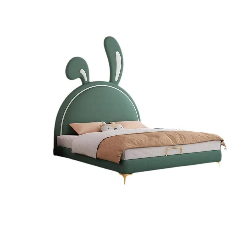 Children Room Bed Good Quality Rabbit Beds for Children Fabric Bed Simple Modern Soft Pack Bed Single Bed Bed for Girls