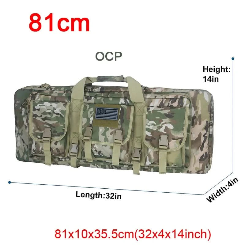 LQARMY 32 38 42 48 Zoll Taktische Doppelgewehrtasche Molle Gewehr-Tasche Scharfschützen Airsoft Gewehr-Tasche Rucksack Jagdwaffenholster