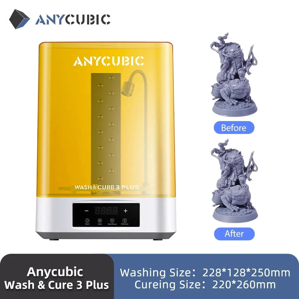 ANYCUBIC Wash & Cure 3 Plus Wasch- und Härtungsstation 2 in 1 für 12K Mono M5s 6K Mono X 6Ks LCD 3D-Drucker 3D-Druckmodelle