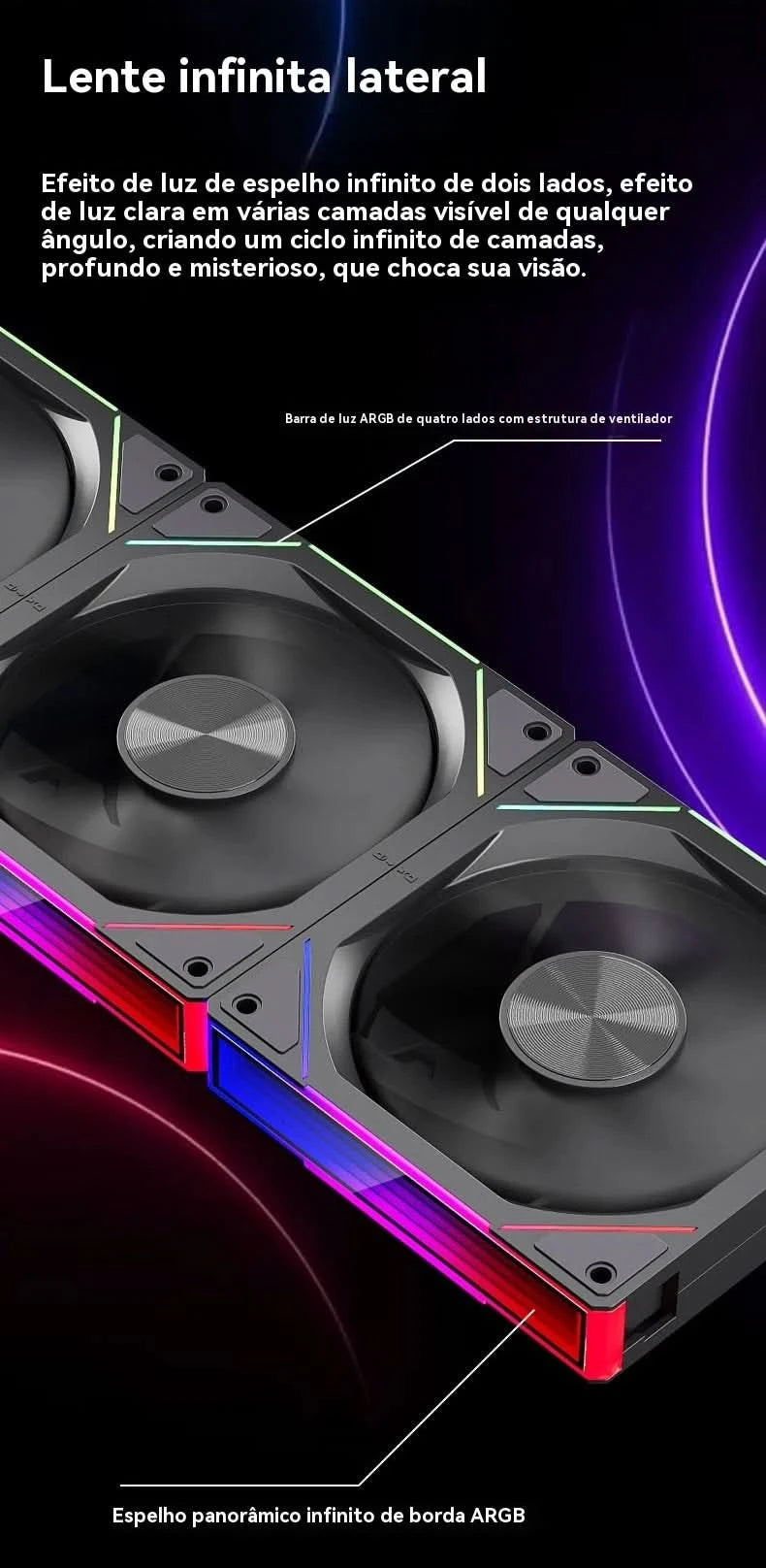 Teucer JM-5 PC Argb Light CD Texture 12cm 3in1 PWM Fan Case No Noise 800-2000rpm Water Cooling Radator Fan