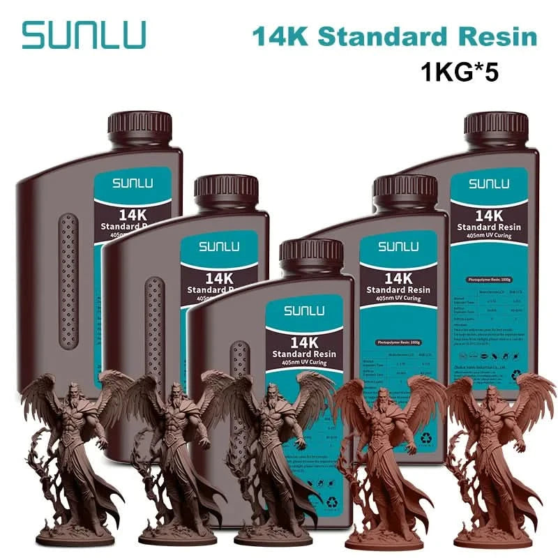 SUNLU 5KG Standard Plus/14K Standard Harz 1KG/Flasche 405nm schnellhärtendes UV-Photopolymerharz für LCD 3D-Druckermaterial