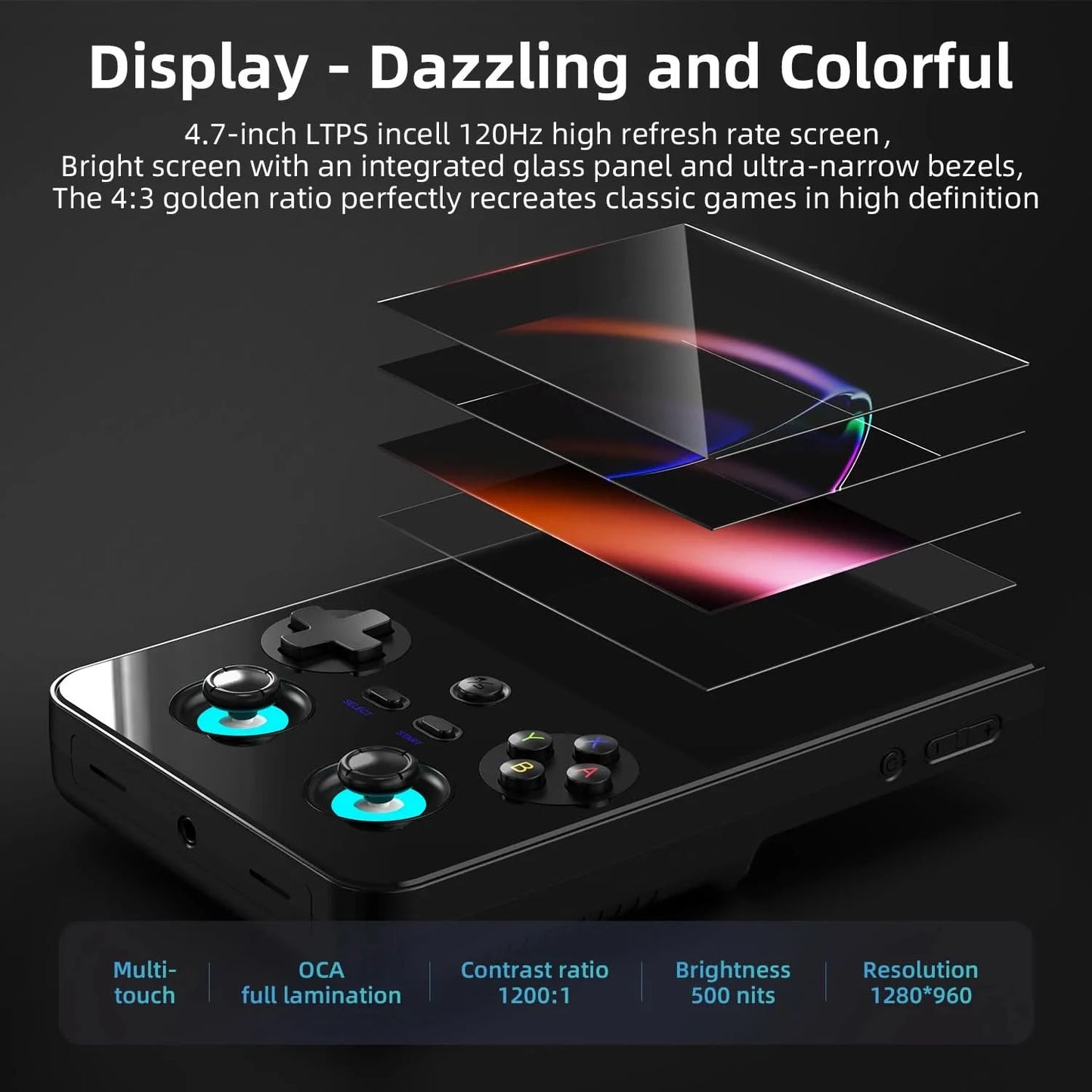 Anbernic RG477V Retro Handheld Video Game Console 4.7 LTPS In-Cell display Android14 5G SOC chip Video Player PSP PS2 RG 477V
