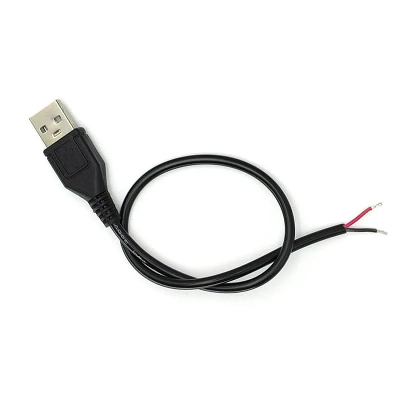 1/5/10pcs 30cm Power Supply Cable 2 Pin USB 2.0 A Female Male 4 Pin Wire Jack Charger Charging Cord Extension Connector DIY 5V