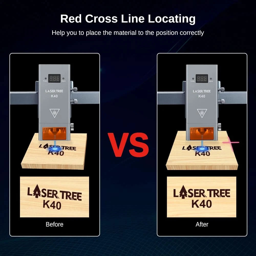 LASER TREE Laser Module 10W/20W/30W/40W Optical Power with Air Assist Laser Head TTL Blue Light for Engraver Cutting Wood Tools