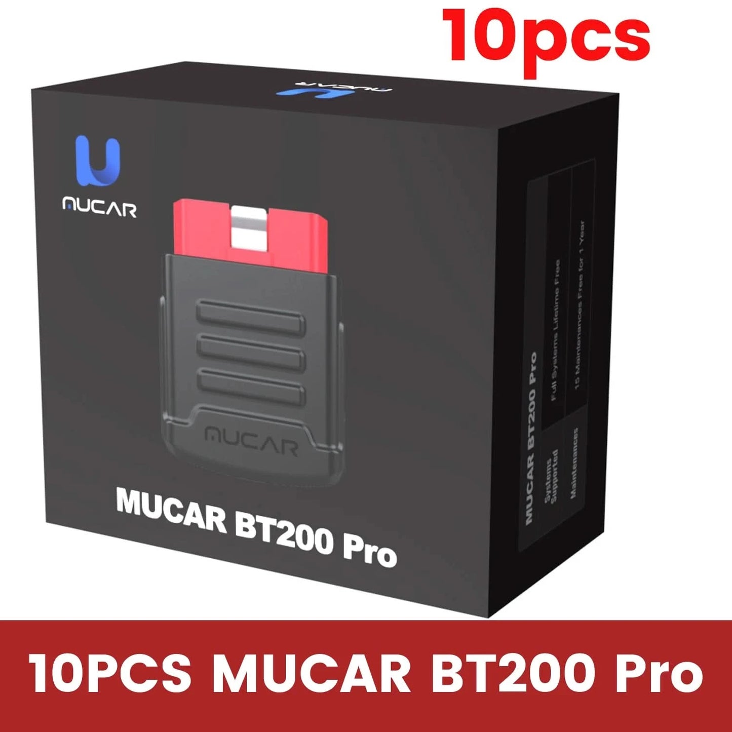 10pcs-100pcs MUCAR BT200/BT200 Pro OBD2 Diagnostic Tool Full System Diagnosis for all cars lifetime free, 15 reset service
