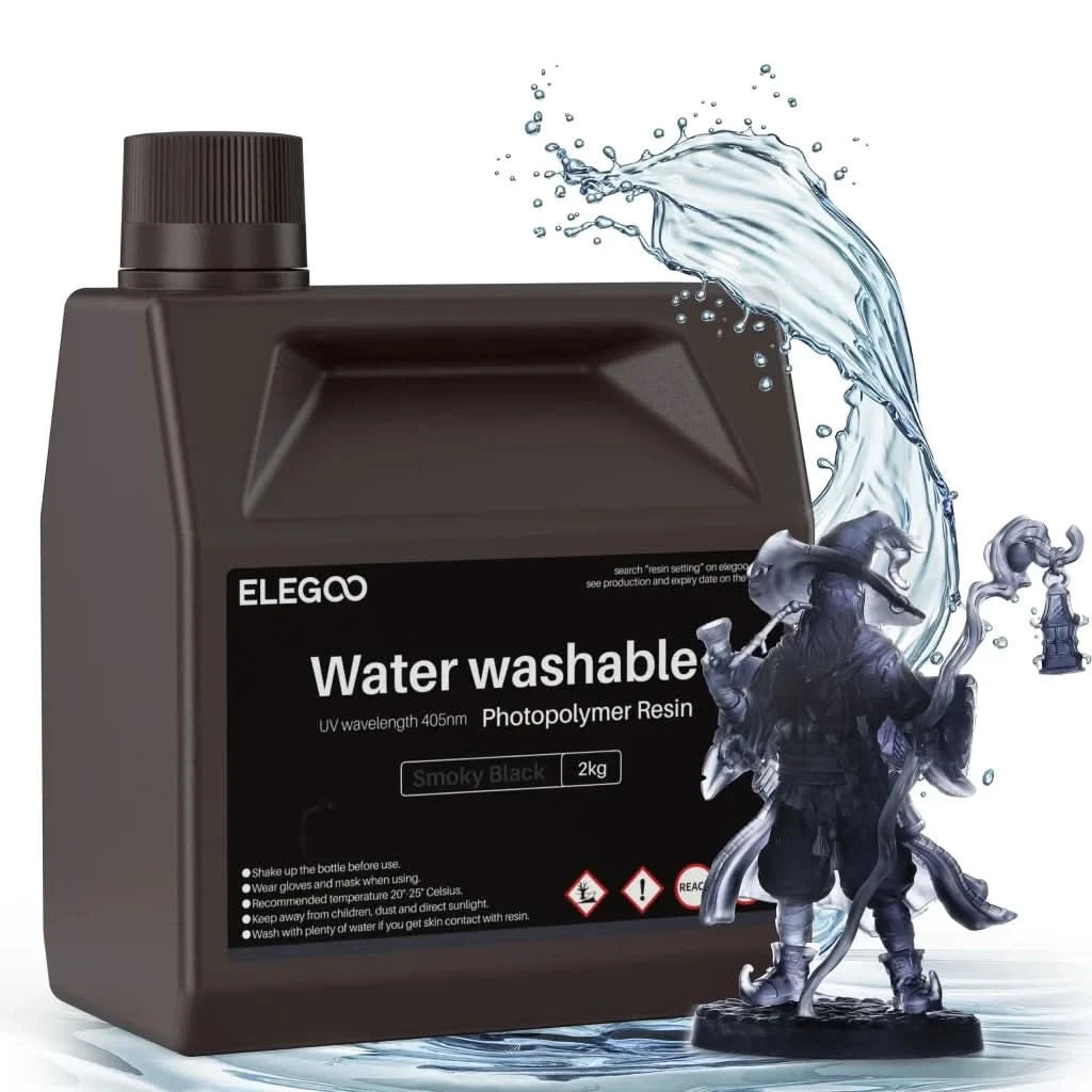 ELEGOO Water Washable 3D Druckerharz LCD UV-härtendes Harz 405nm Standard Photopolymerharz für LCD 3D-Druck 1000g 8 Farben