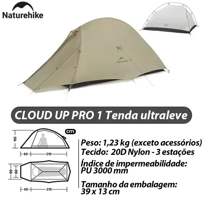 Naturehike Brazil Cloud Up 1-2-3P Camping Rucksack Outdoor Ultraleicht Wasserdichtes Zelt Camping Strandzelt