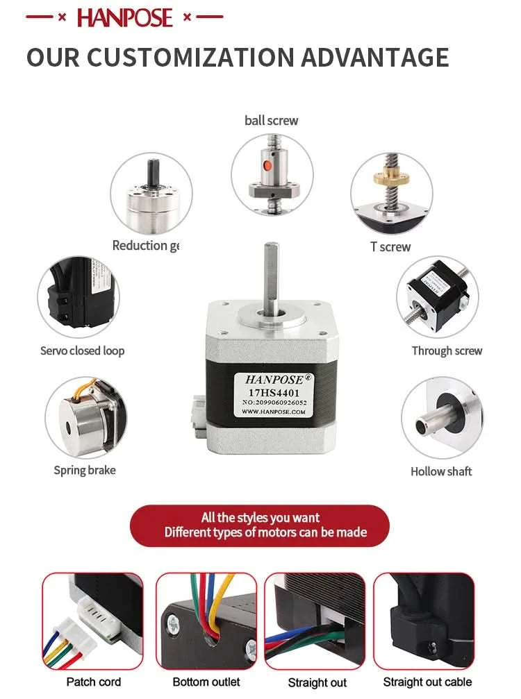 Nema17 Stepper Motor 42 motor 40mm 42BYGH 1.5A (17HS4401) motor 4-lead  for 3D printer stepper motor Nema 17