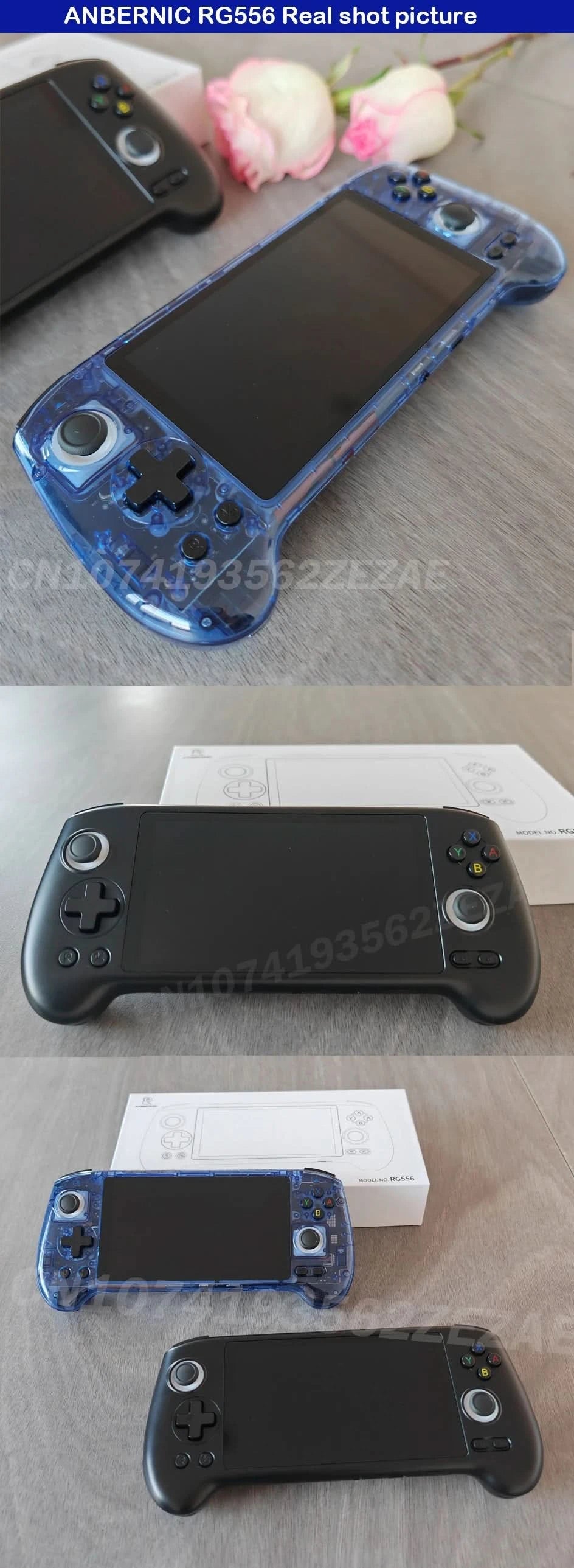 ANBERNIC RG556 Handheld Game Console Unisoc T820 Android 13 5.48 inchOLED Screen WIFI Bluetooth Retro Portable PS2 Video Players