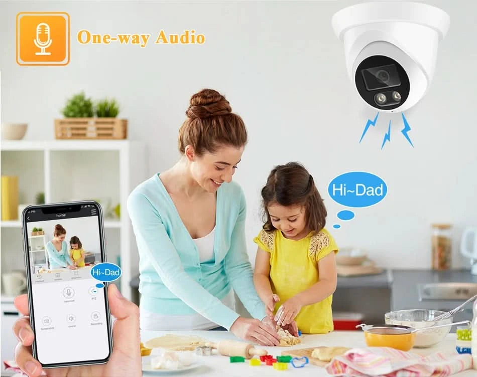 ASECAM Überwachungskamera-System 8MP 4K POE NVR Kit CCTV Audio Außen AI Farb-Nachtsicht Home Videoüberwachungskamera