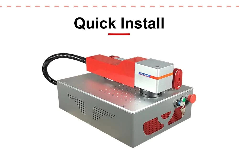 Hunst Kleine Lasermarkiermaschine MAX 30W Tragbare faltbare Mini-Fasergravurmaschine für DIY-Gravurgeschenke Metallgravur
