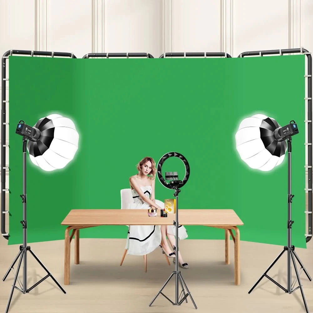 Hintergrundstativ Rahmen Fotografie Hintergrund Green Screen Wand Faltbare Fotokabine Studio Hintergrund Festival Halloween Christ