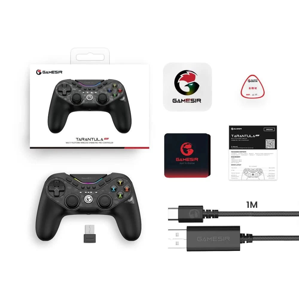GameSir Tarantula Pro Switch 2 Controller kabelloser Gamecontroller mit 9 belegbaren Tasten, 6-Achsen-Gyroskop, Hall-Effekt-Triggern und NFC
