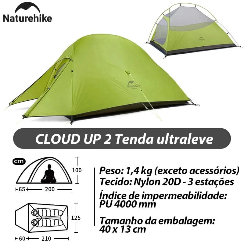 Naturehike Brazil Cloud Up 1-2-3P Camping Rucksack Outdoor Ultraleicht Wasserdichtes Zelt Camping Strandzelt