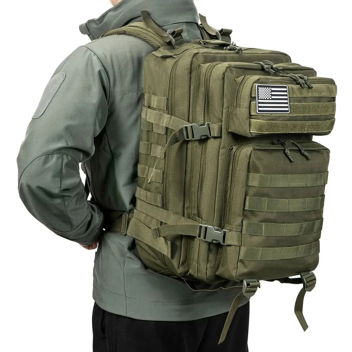 45L Tactical Backpack Large Capacity Outdoor Rucksack 3 Day Fitness Hiking Bag Hiking Camping Gear Backpacks