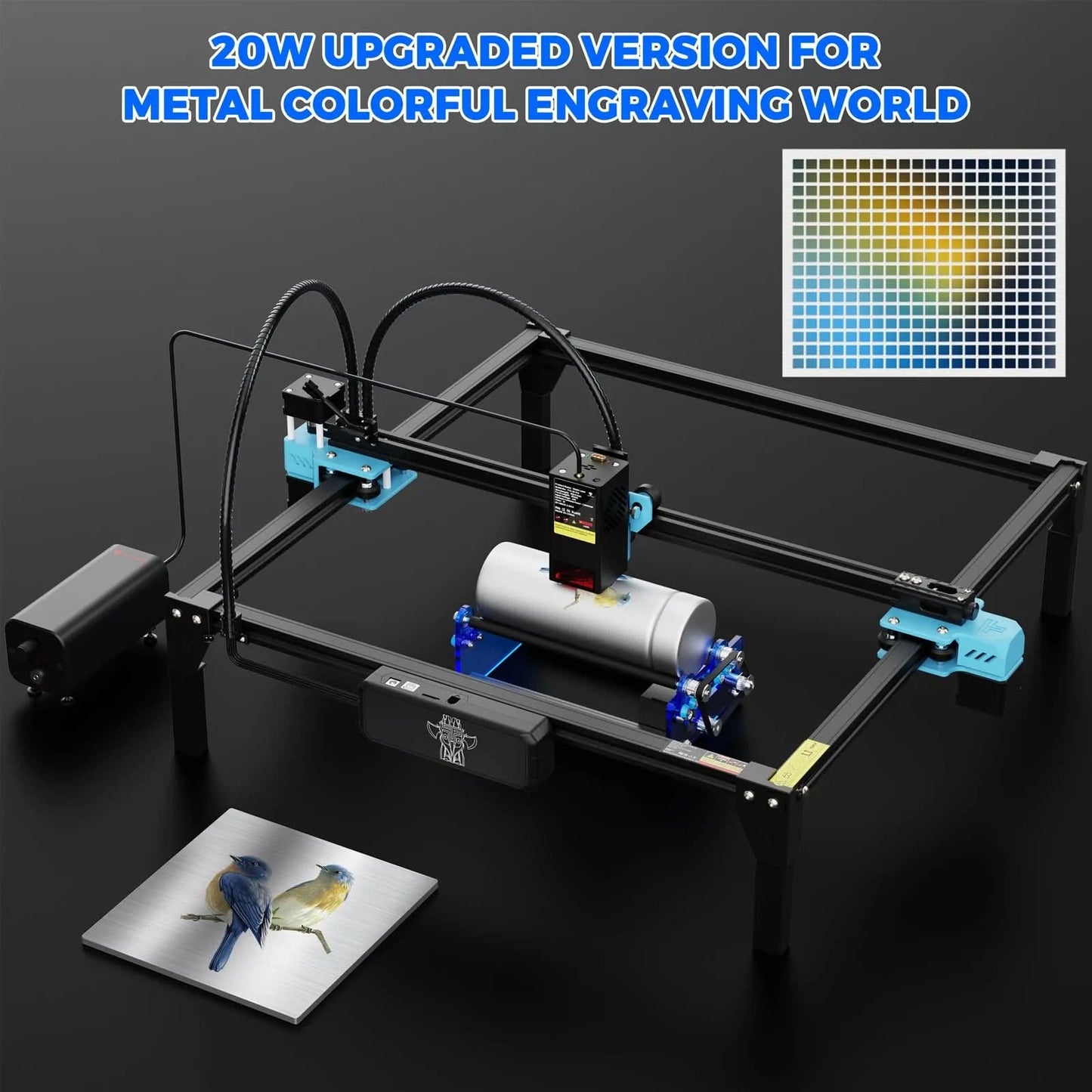 Twotrees TTS-20 Pro Metal Laser Engraving Machine WiFi Offline Control 20W Blue Light CNC Cutting Machine Laser Marking Machine