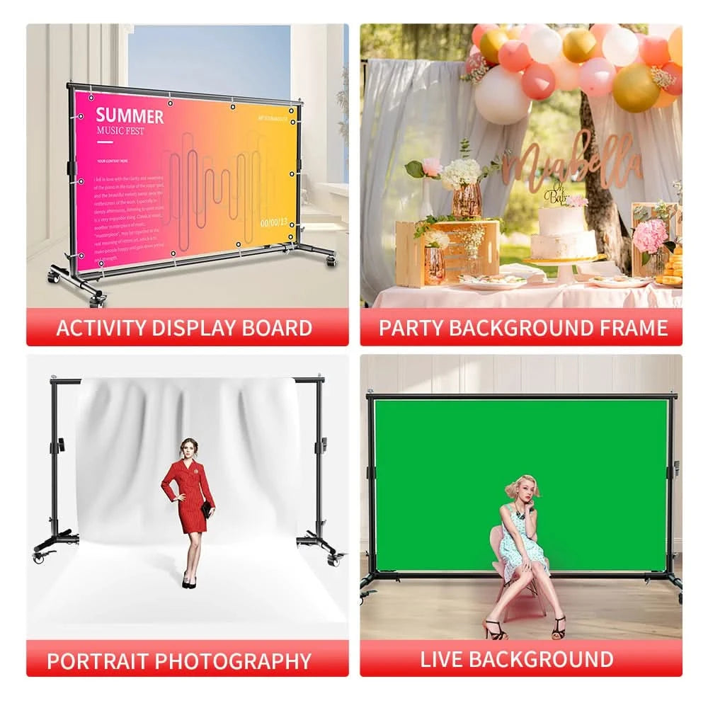 SH Double-Crossbar Backdrop Background Stand Frame Support System For Photography Photo Studio Video Muslin Green Screen