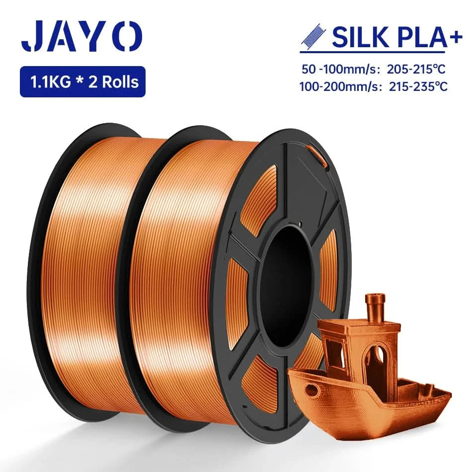 JAYO PETG/PLA/SILK/PLA Meta/PLA+/ABS 2 Rollen 3D-Drucker-Filament 1,75 mm Kreatives Modellmaterial für Kinder für 3D-Stift-Filament