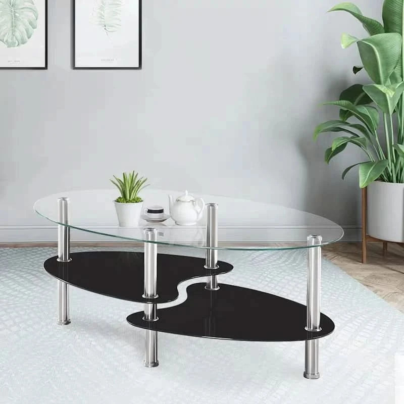 2019 Popular Center Table Modern Design Coffee Centre Table with Glass Top High Quality