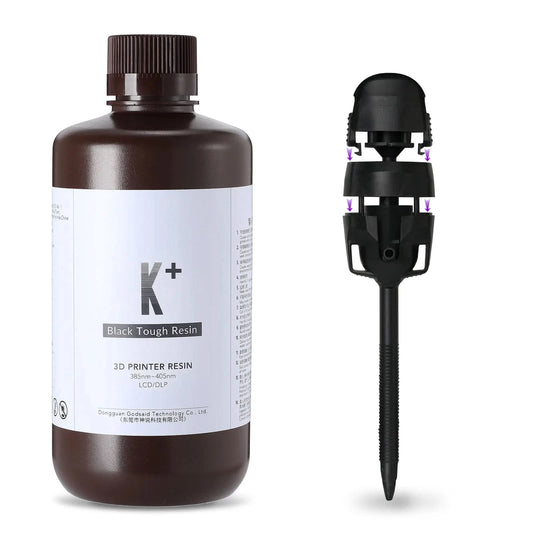 Resione K+ Tough ABS Like 3d Resin Scratch Resistant High Precision UV 405nm For LCD SLA DLP Elegoo  Anycubic 3d Printer