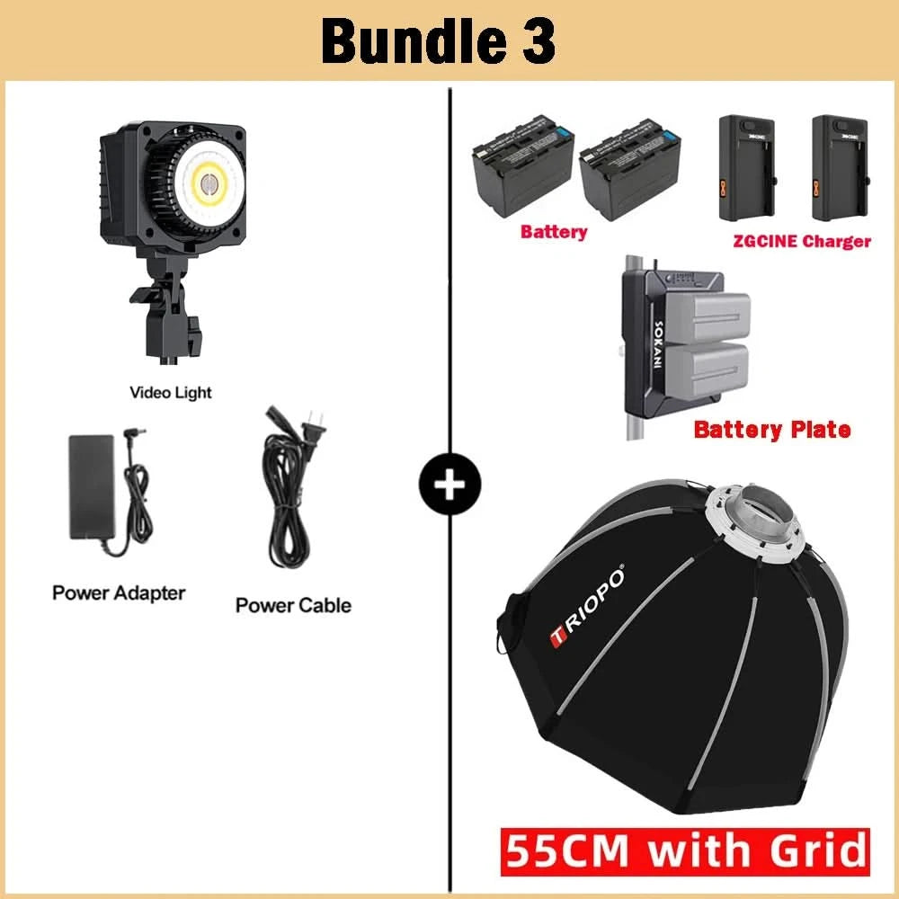 【DO BRASIL】Sokani X60 Mini 60W RGB Bi-Color LED Video Light Wireless Bowens Mount for Youtube TikTok Photography Shooting