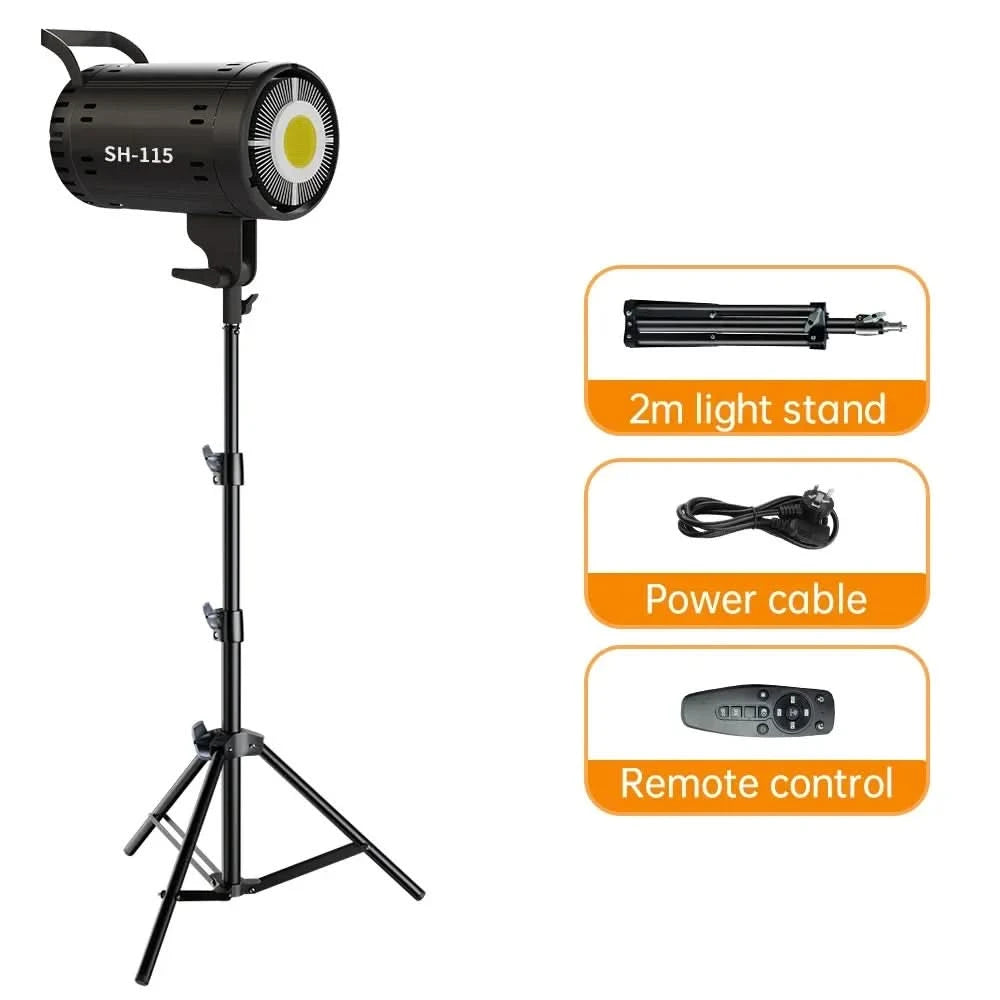 SH 115/135W LED COB Video Light Photography Lamp With Tripod Softbox Remote Control Video Light For Skit Video Photography