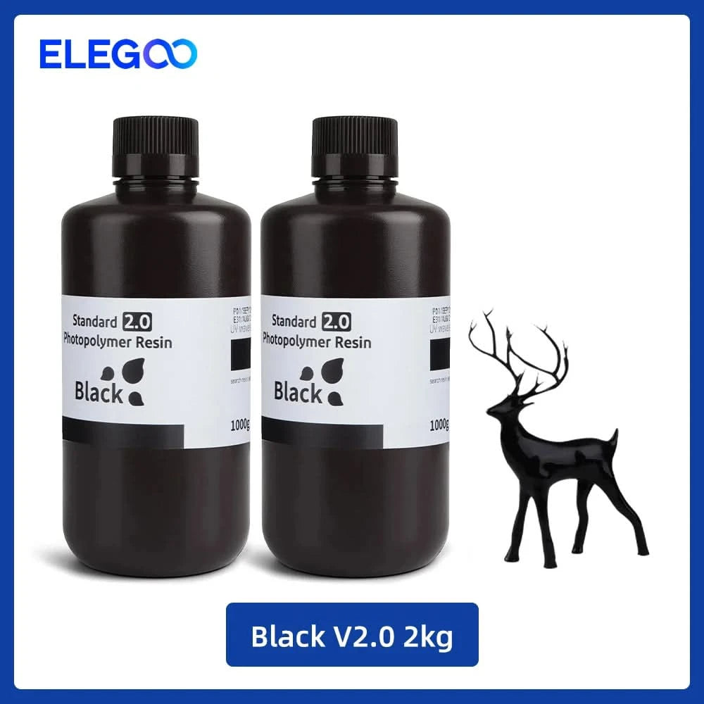 Elegoo 1KG/2KG/4KG UV-Harz 2.0 für 3D-Drucker SATURN 3 ULTRA 3D-Druckmaterial UV-Harz normal 1kg Flüssigkeitsflasche