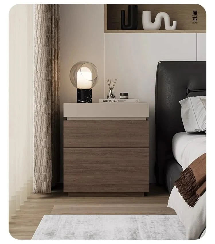 solid wood bedside cabinet multi-functional hidden compartment bedside hidden storage cabinet bedroom locker