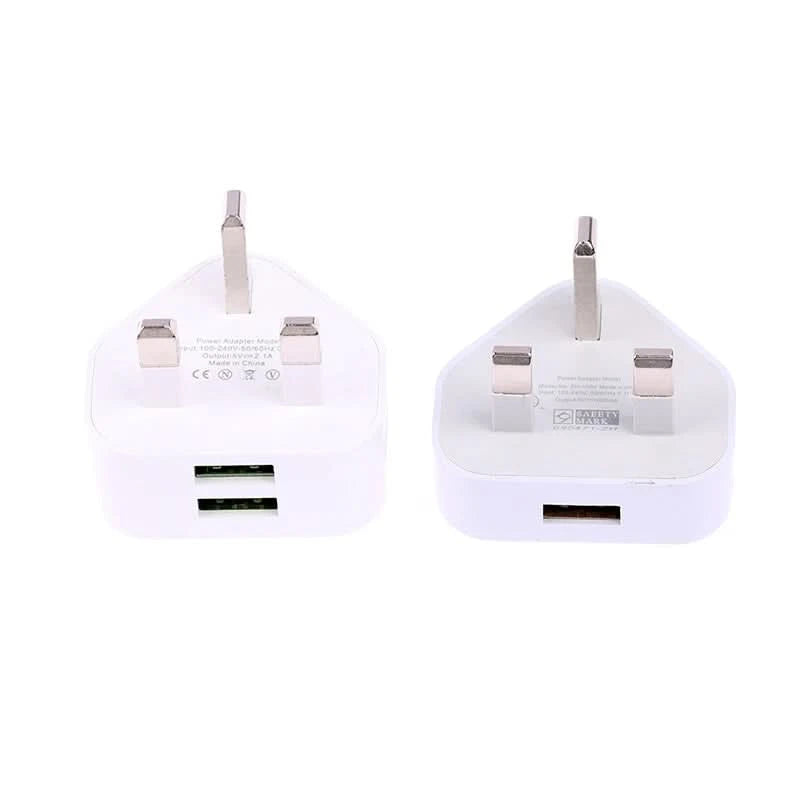 HUAHUA2025 NEU 1 Stk. Dual Port Schnellladegerät 5 V/2,1 A, UK 3-Pol Wandadapter für Telefone & Tablets, Multi-Geräte USB Lade-Hub