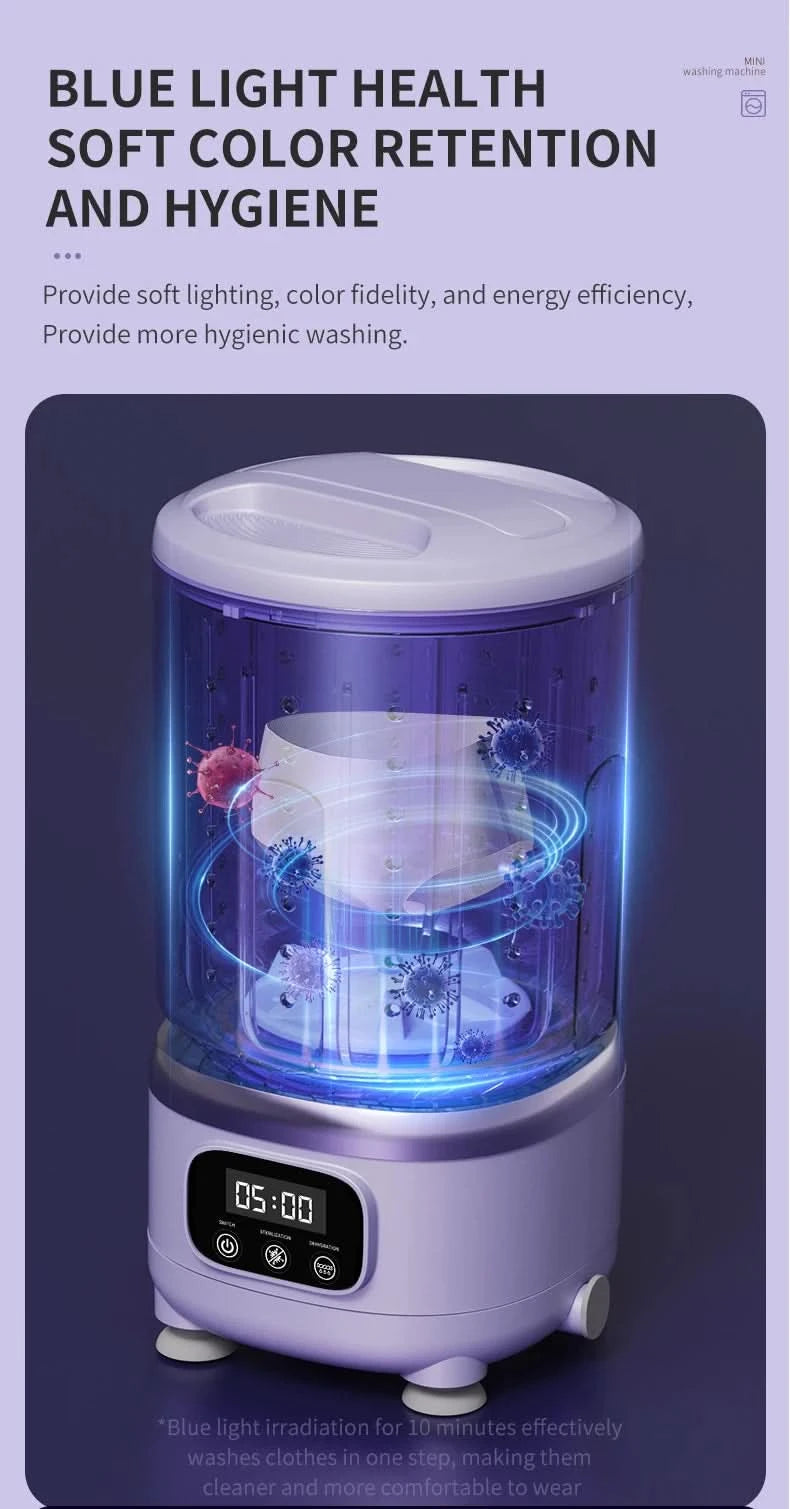2L Wireless Mini Charging Wash in One Washing Machine Suitable for underwear, socks, pet clothes