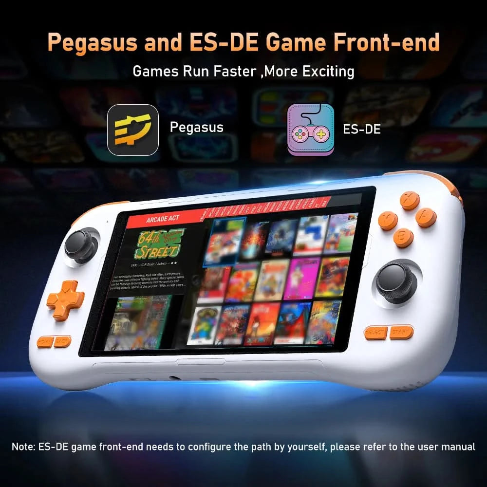KINHANK K56 Handheld-Spielekonsole 5,5 Zoll Touchscreen 50 Emulatoren für Android 14 PS1/PSP/DC/SS 5000mAh WIFI5 Retro-Game-Player
