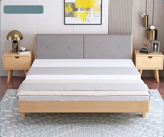 Modern Simple Small Family Master Bedroom Room Rental House Solid Wood Bed