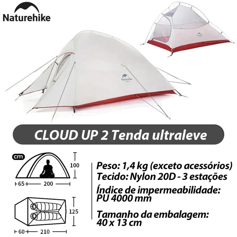 Naturehike Brazil Cloud Up 1-2-3P Camping Rucksack Outdoor Ultraleicht Wasserdichtes Zelt Camping Strandzelt