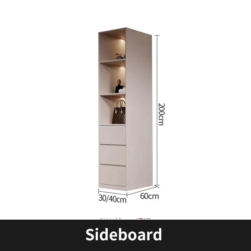 SchiebetürenschrankNordisches modernes Heim-Möbel Schlafzimmer Schreibtisch Kommode in einer Kombination Leichter Luxus-Eckkleiderschrank Möbel