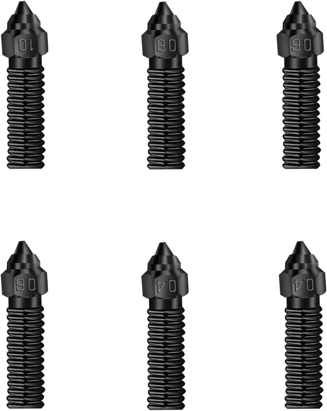 Sovol SV06 Plus Hardened Tool Steel High Flow Nozzles 0.4/0.6/0.8/1mm 6pcs