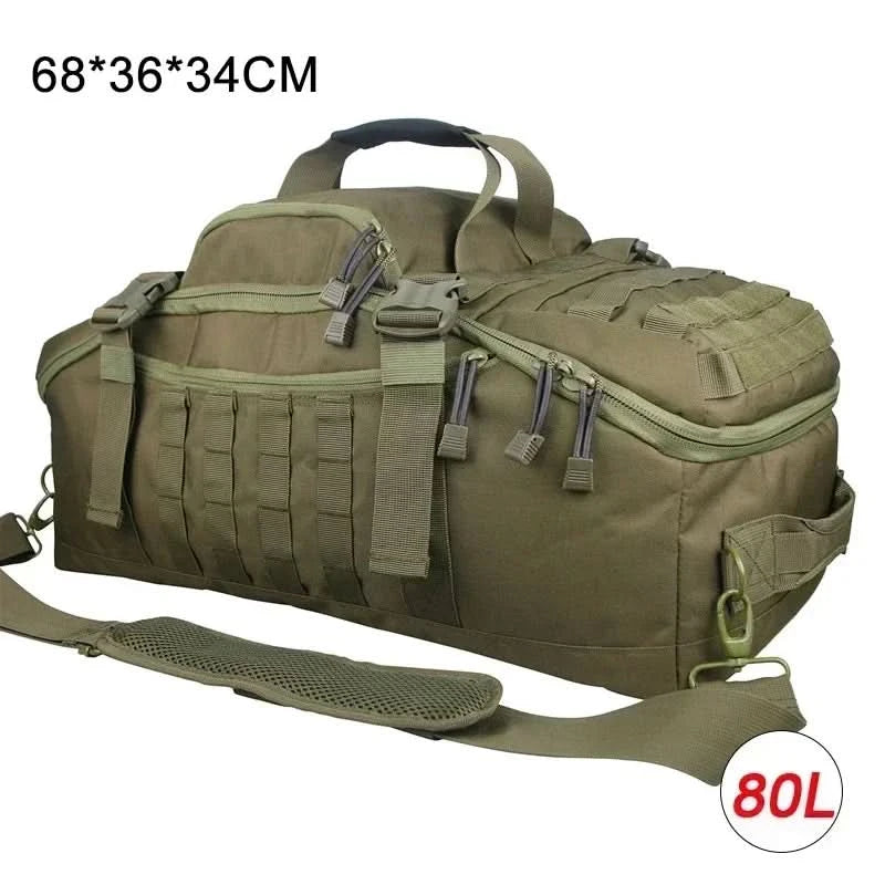 LQARMY 30L 45L 80L Sport-Reisetasche Molle Taktischer Rucksack Fitnessstudio-Sporttasche Große Seesäcke für Camping Jagd Angeln
