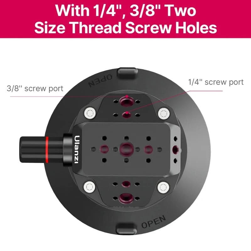 Ulanzi Auto-Handy-Action-Kamerahalter Handpumpe 360° Saugnapf verstellbar professionell für GoPro für Insta360 für DJI Action
