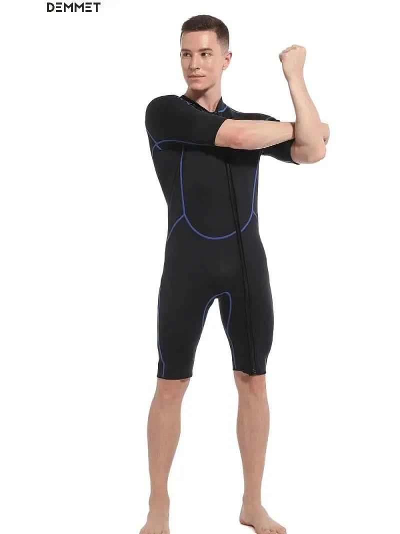 Taucher-Neoprenanzug 1,5-3 mm, einteilig, Neopren, Herren und Damen, Ganzkörper-Neoprenanzug, Sonnenschutz, warm, Badeanzug, Schwimmen, Surfen, Schnorcheln