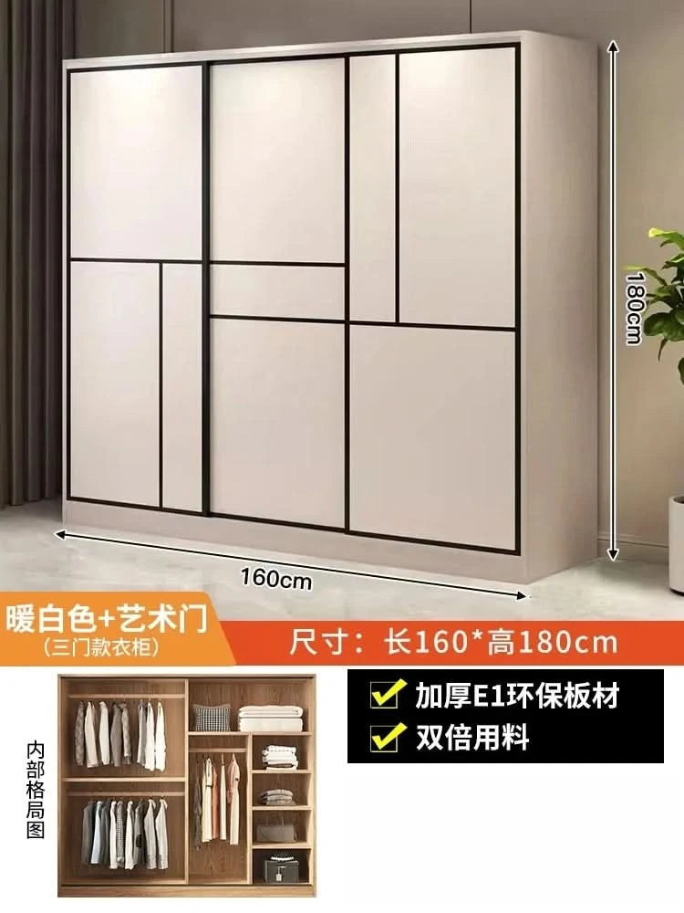 ZEco White Design Kleiderschränke Organizer Schiebetür Schlafzimmer Schrank Kleiderschränke Aufbewahrungsregal Armoires De Chambre MöbelZ