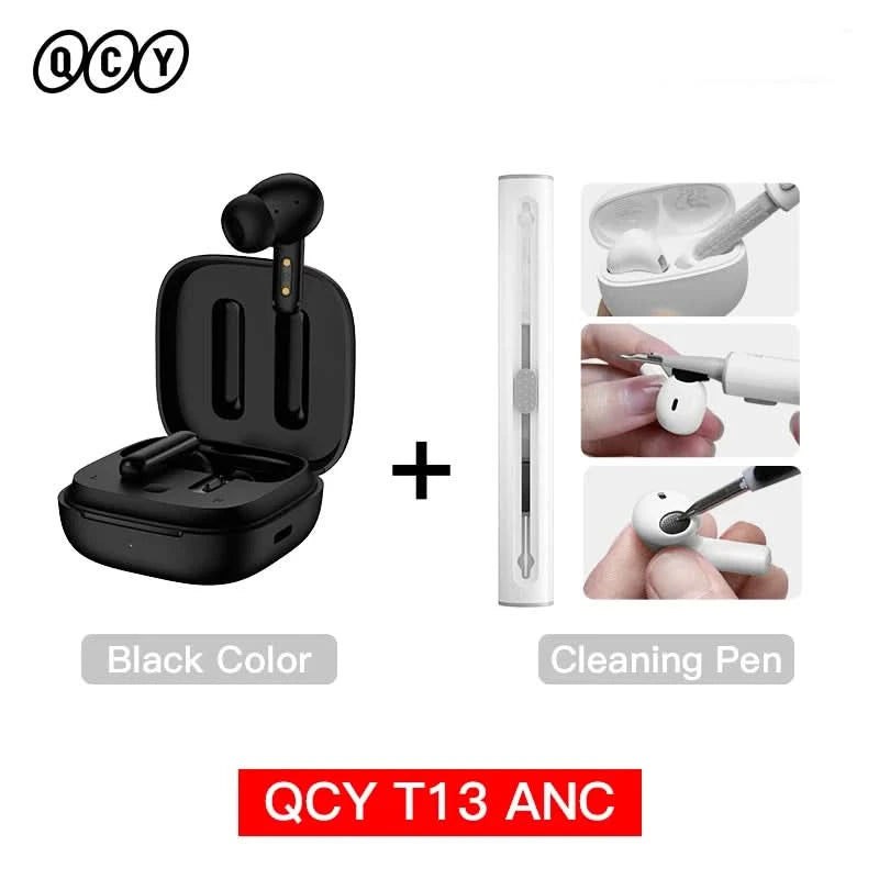 QCY T13 ANC Wireless Earbuds Bluetooth 5.3 TWS ANC Geräuschunterdrückung Kopfhörer 4 Mikrofone ENC Headset In-Ear Freisprech-Ohrhörer