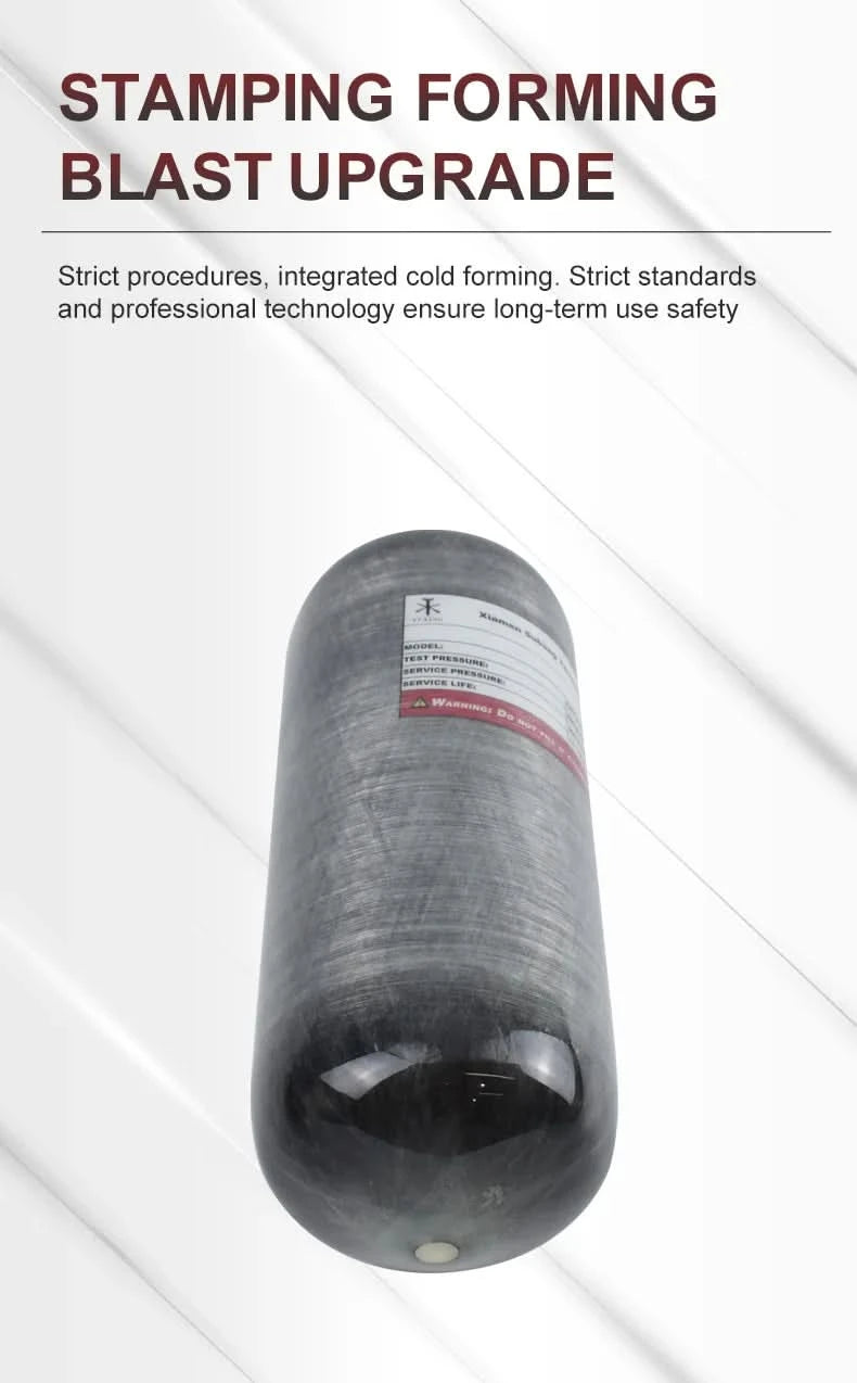 TUXING 300Bar 4500psi 2L Carbon Fiber Cylinder with 6000PSI Regulating Valve High Pressure Cylinder for Scuba Diving M18*1.5