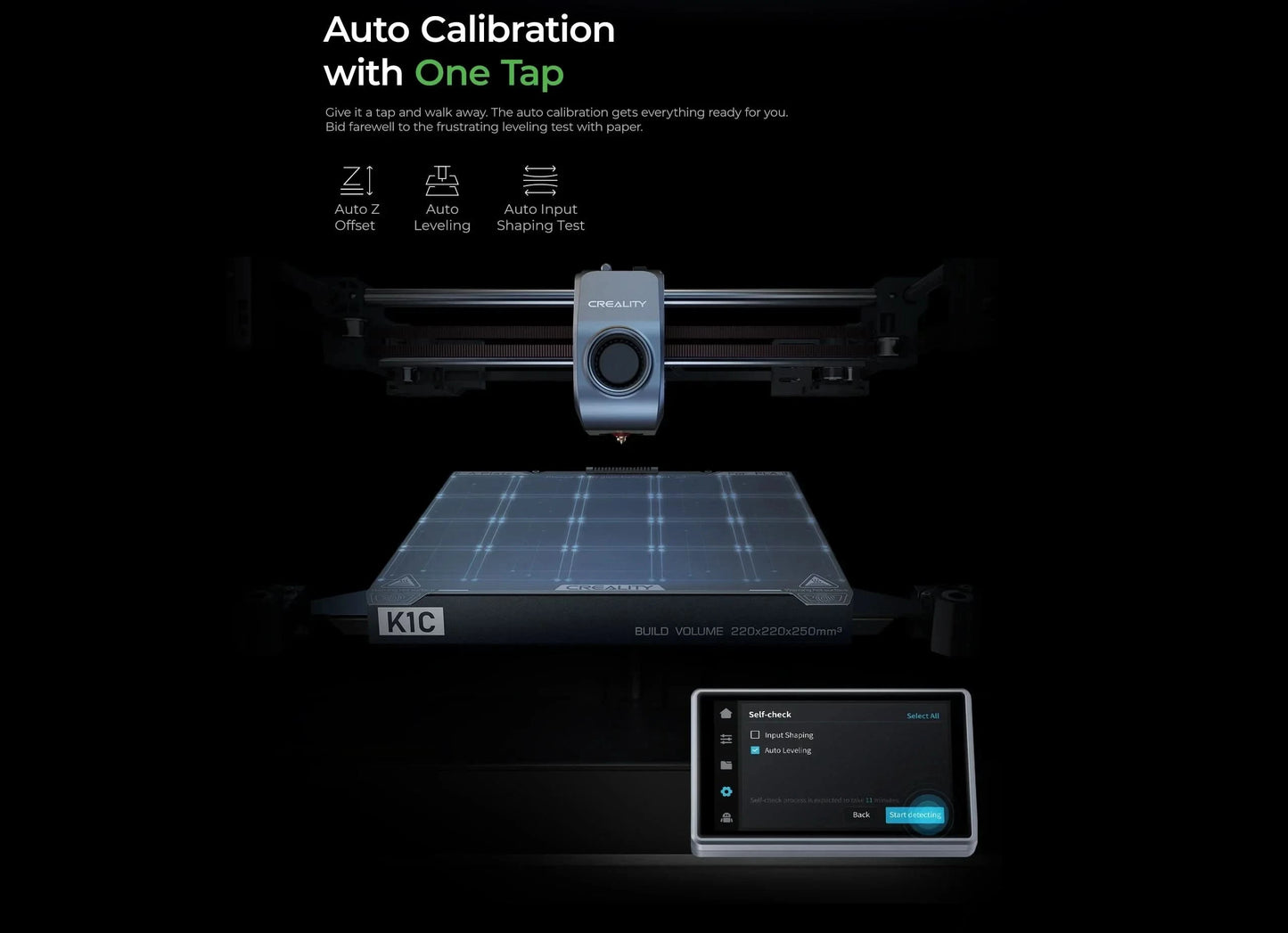 Creality K1/K1MAX/K1C 3D-Drucker mit max. 32MM³/S Durchfluss Hotend, 600MM/S Druckgeschwindigkeit und Dual-Gear Direct Drive Extruder