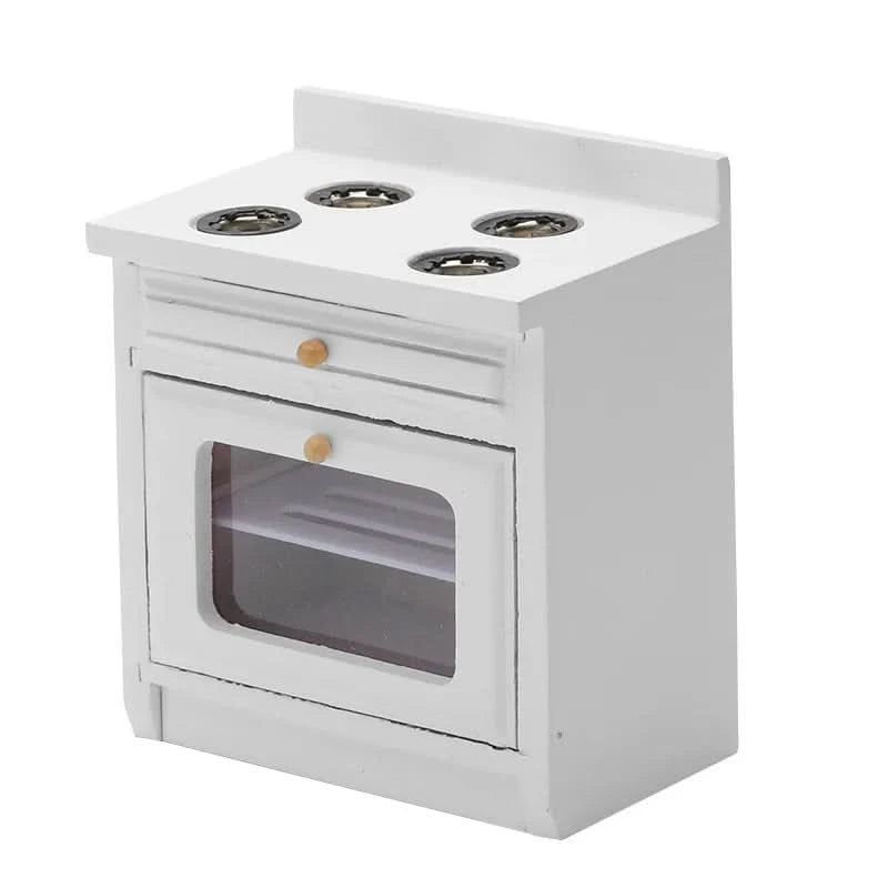 Dollhouse Mini Cooking Table Sink Counter Set Cabinets Combination 1:12 Miniature Kitchen Miniature Models Home Decor Figurines