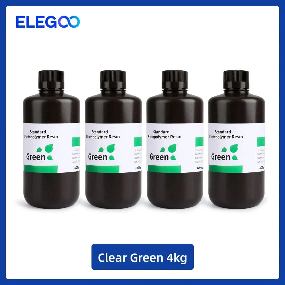 ELEGOO 3D Printer Resin LCD UV-Curing Resin 405nm Standard Photopolymer Resin for LCD 3D Printing 1000g Black Grey White Skin