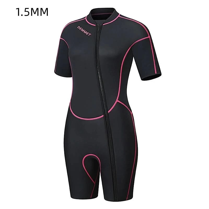 Taucher-Neoprenanzug 1,5-3 mm, einteilig, Neopren, Herren und Damen, Ganzkörper-Neoprenanzug, Sonnenschutz, warm, Badeanzug, Schwimmen, Surfen, Schnorcheln