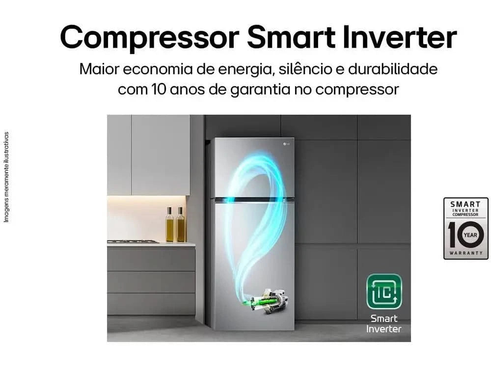 Kühl-/Gefrierschrank LG Frost Free 395L Duplex – 220V